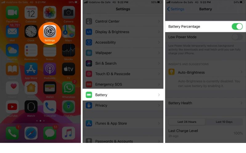 cách hiện phần trăm pin iPhone 11 đơn giản