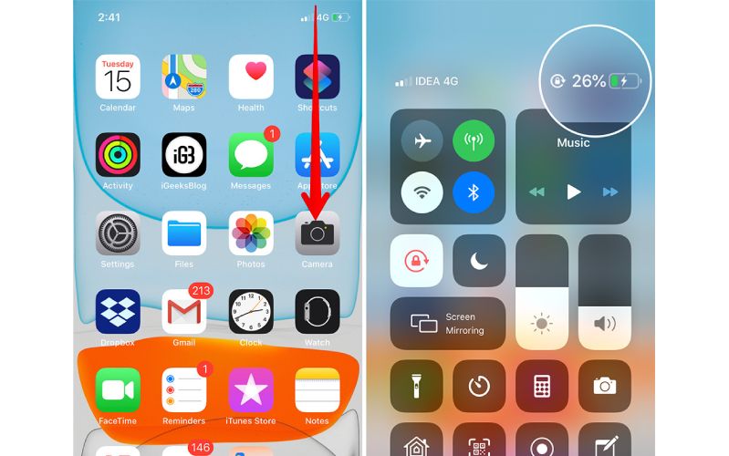 cách  hiện phần trăm pin iPhone 11 
