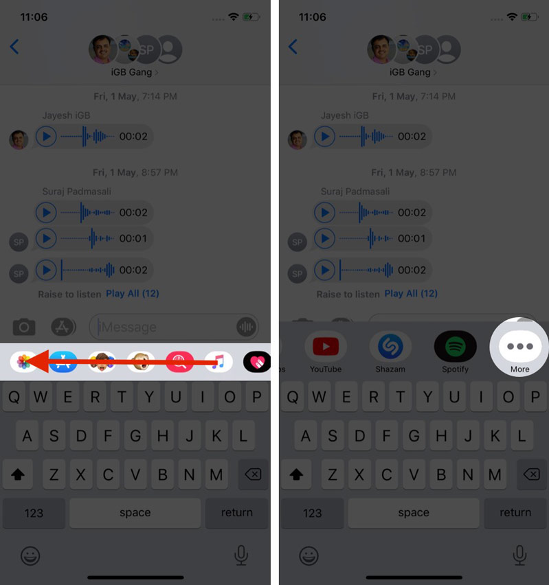 Chọn biểu tượng dấu 3 chấm