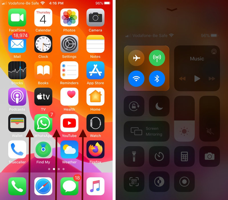 Cách bật nhanh AirDrop