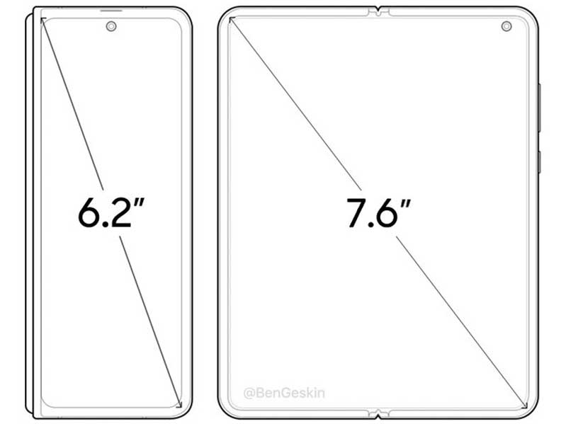 thiết kế màn hình gập Galaxy Fold 2