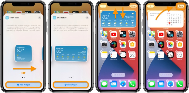 Các bước thêm widget vào màn hình chính