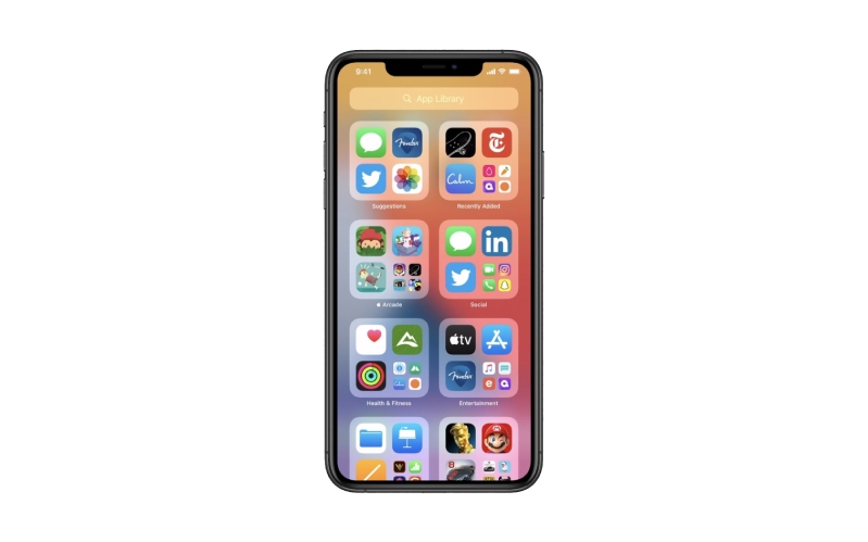 Khay ứng dụng trên iOS 14