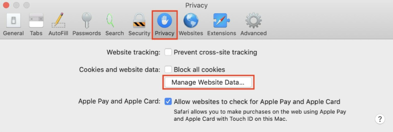 Các bước để xóa dữ liệu trang web trên Safari