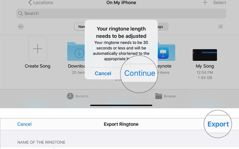 cách nhạc chuông iPhone bước cuối