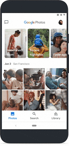 google photos Thay đổi về giao diện tab chính của ứng dụng