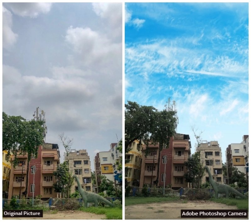 Blue Skies cho phép bạn chụp ảnh có bầu trời thật độc đáo và trong xanh