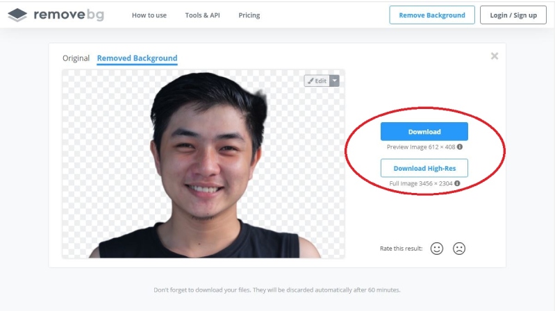 Các bước xóa phông online