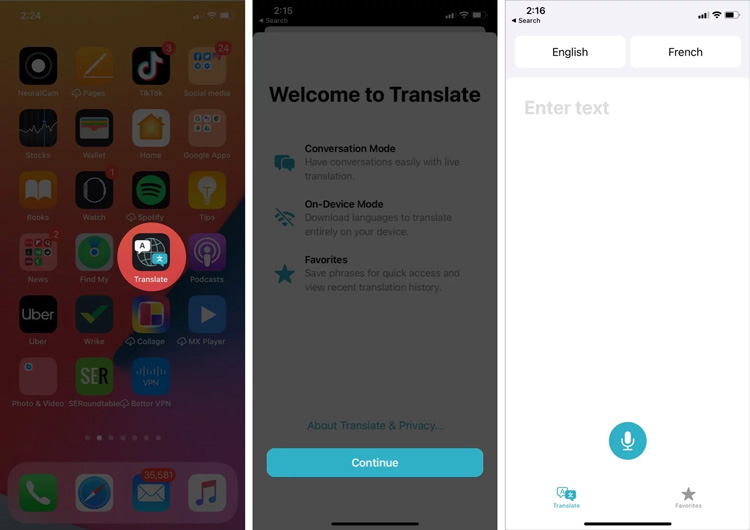 Mở ứng dụng mới iOS