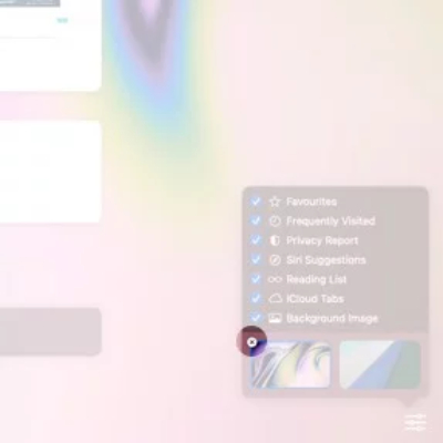 hình nền Safari trong macos big Sur loại bỏ hình không thích