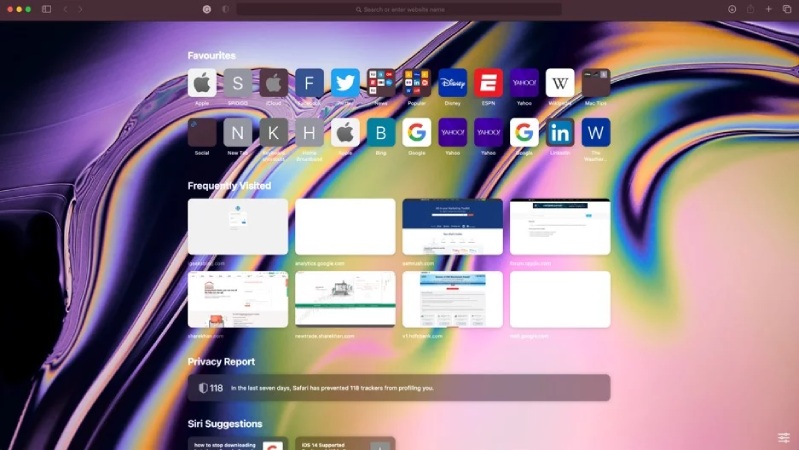 hình nền Safari trong macos big Sur hướng dẫn thay hình nền safari của macos big sur