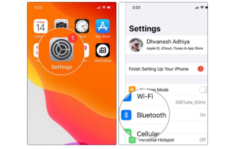 cách kết nối Airpod thứ hai  qua bluetooth
