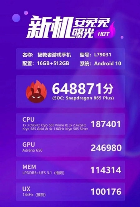 lenovo legion gaming phone Cấu hình của Lenovo Legion được rò rỉ