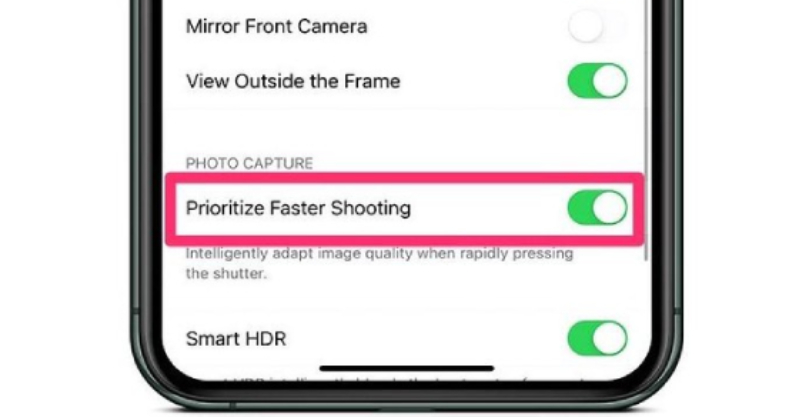 Prioritize Fast Shooting giúp bạn chụp nhanh lại càng nhanh hơn