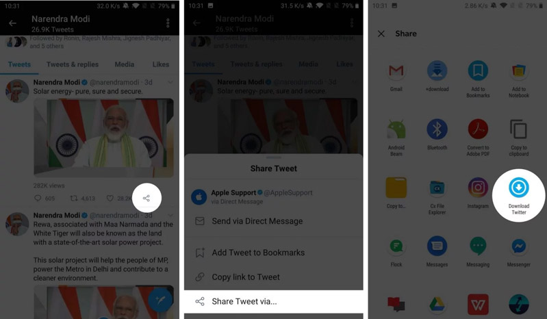 Lưu video trên thiết bị Android