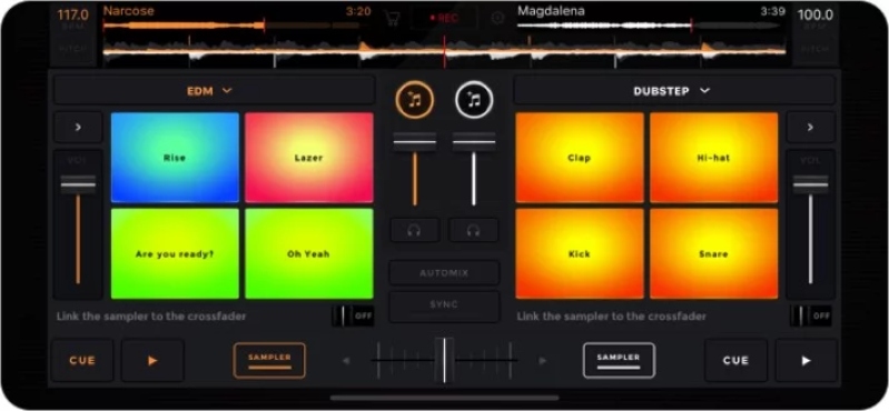 Edjing Mix là một ứng dụng làm nhạc cơ bản