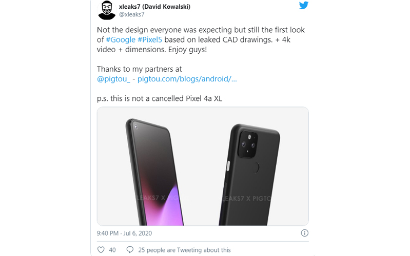 những cải tiến của pixel 5