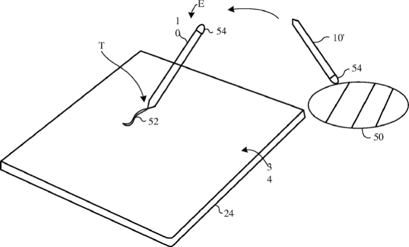 apple pencil Hình ảnh về bằng sáng chế của Apple dành cho bút thế hệ mới