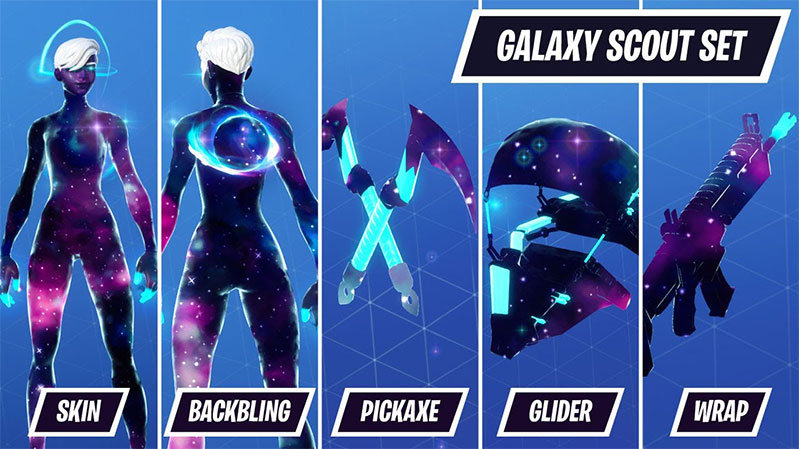 set trang phục và phụ kiện galaxy
