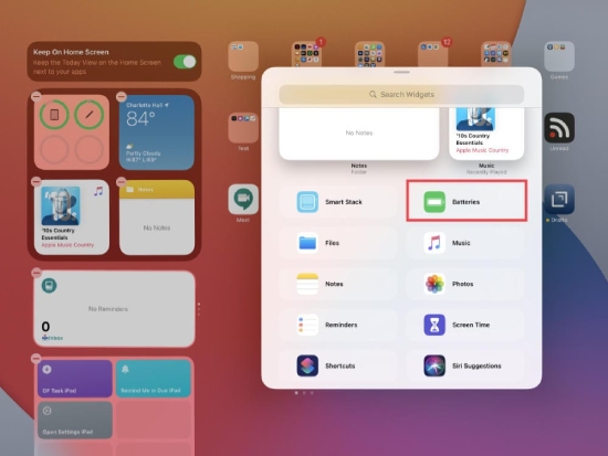 Các bước thực hiện hiển thị thời lượng pin của Apple Pencil trên iPad