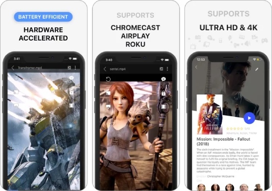 Trình phát video trên các thiết bị iPhone, iPad