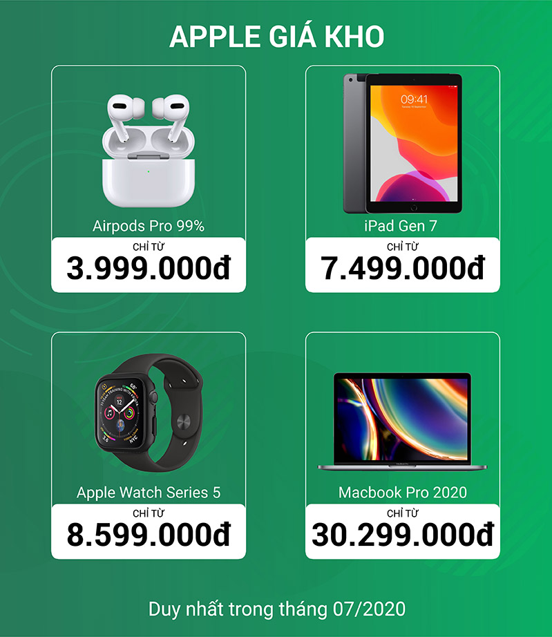 Apple chính hãng giá sốc