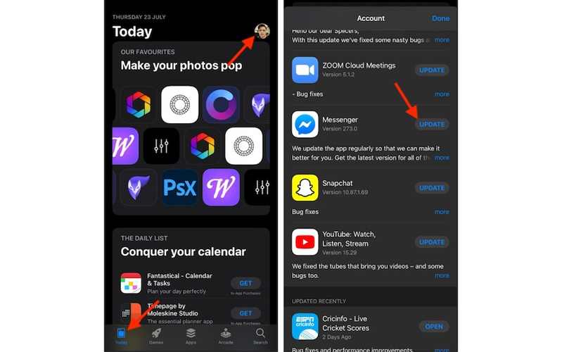khoá tin nhắn facebook messenger bằng face id hoặc touch id