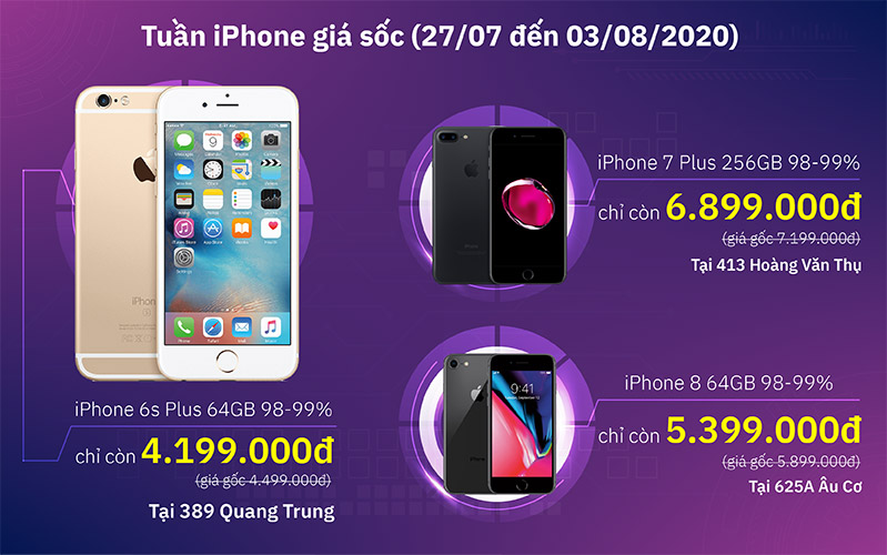 Giá đẹp cuối tháng, duy nhất tại 3 chi nhánh 24hStore