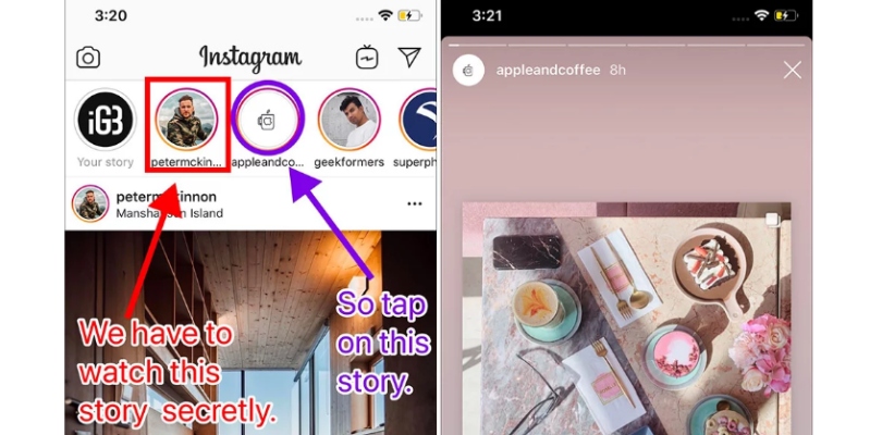 Cách xem Instagram Stories không bị người khác biết h3 Cách xem Instagram Stories không bị người khác biết tiếp bước 2