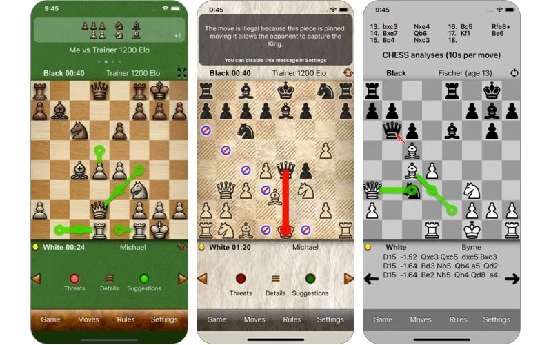 Tập chơi cờ vua trên điện thoại bằng Chess Tiger Pro