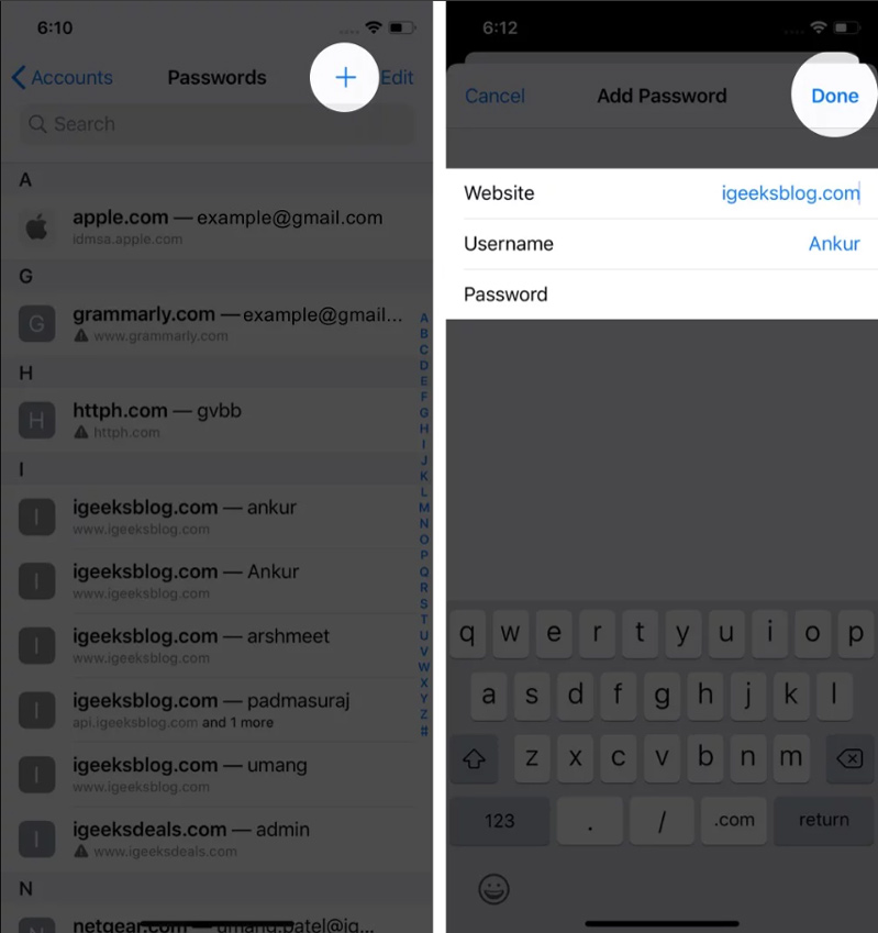 Hướng dẫn cách điền mật khẩu thủ công vào iCloud Keychain