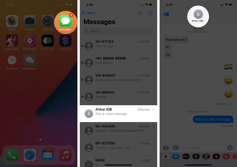 Các bước thực hiện tắc chức năng đã đọc trên iPhone