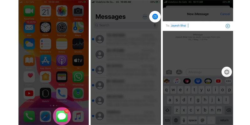 hướng dẫn cách gửi tin nhắn thoại iphone và tin nhắn thoại ipad