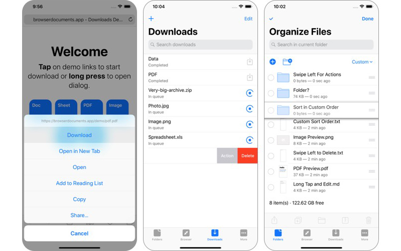 ứng dụng Browser and Documents Manager