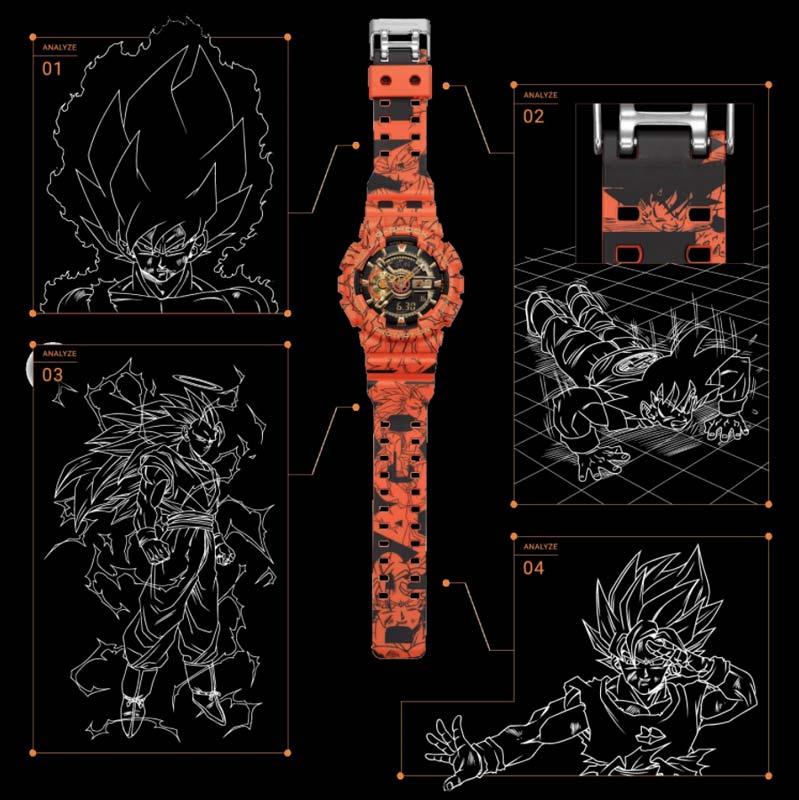 Đồng hồ sẽ có vỏ kim loại Dragon Ball Z 
