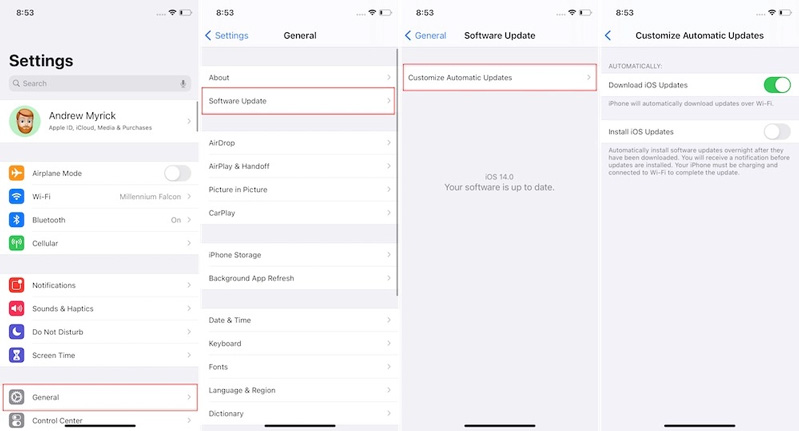 Cách để tắt tính năng tự động cập nhật trên iOS