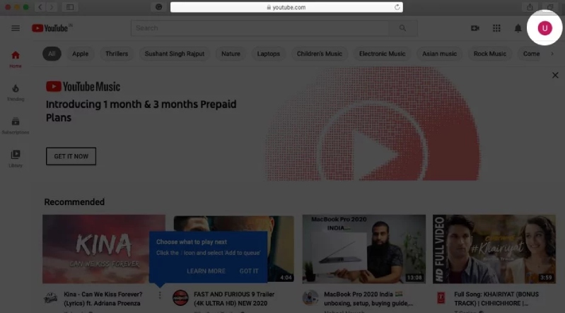 bật tắt chế độ hạn chế trên youtube máy tính