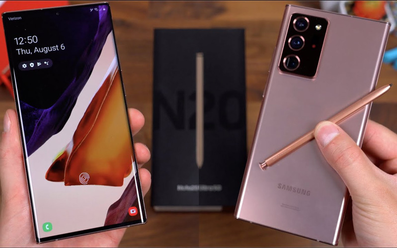 trên tay galaxy note 20 ultra