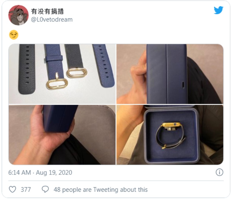 hình ảnh rò rỉ về chiếc apple watch mạ vàng