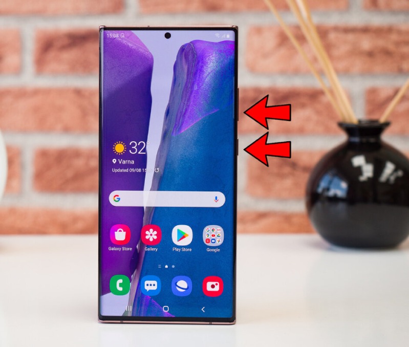 chụp màn hình bằng phím vật lý trên galaxy note 20