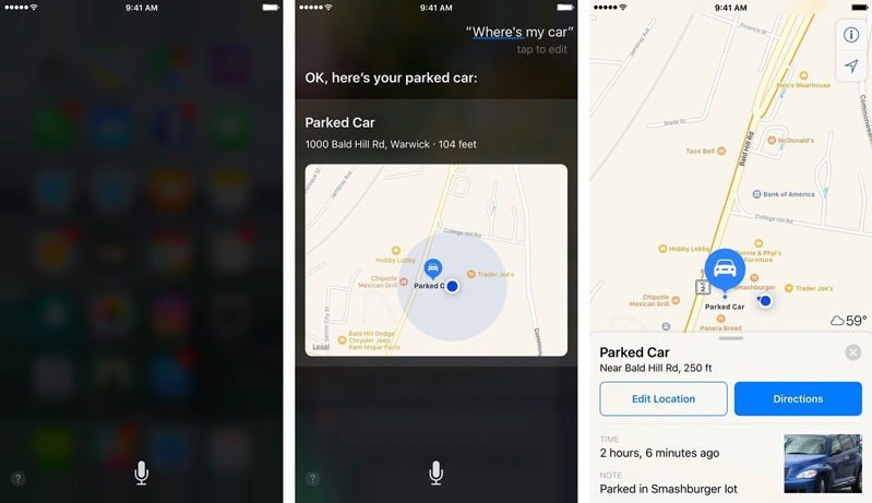 Cách tìm Xe đã đỗ của bạn qua Siri