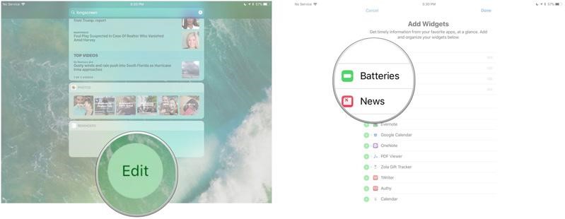 vào mục pin ktra pin của apple pencil