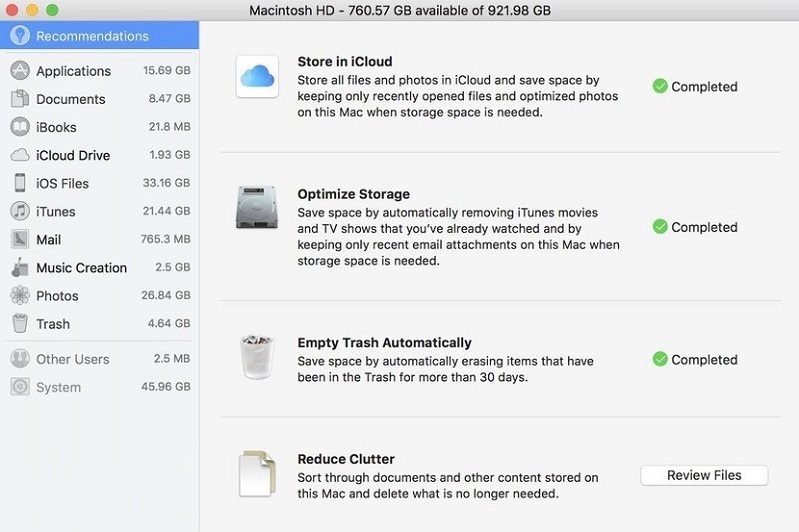 Tìm hiểu những mục chiếm bộ nhớ trong macOS Sierra