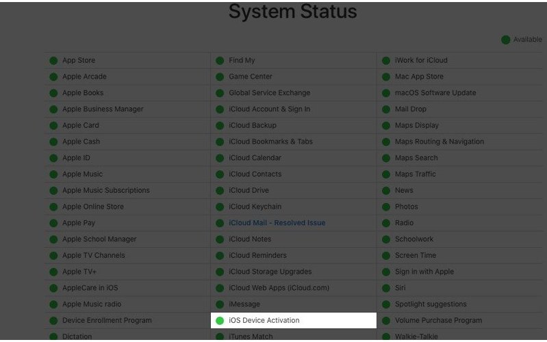 lỗi kích hoạt iPhone 