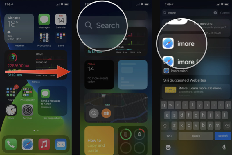 Cách tìm kiếm trong Safari từ Tìm kiếm trên Màn hình chính trong iOS 14