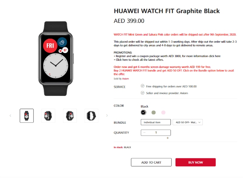 giá bán của đồng hồ thông minh huawei mới