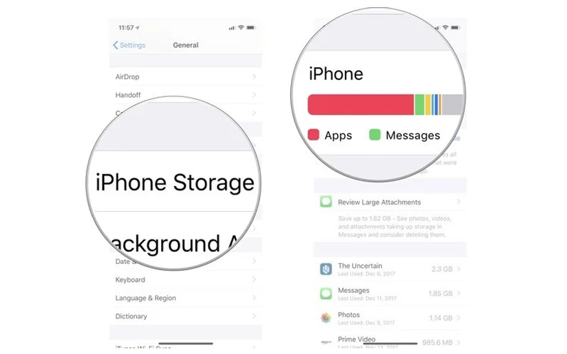 Vào bộ nhớ iPhone và iPad