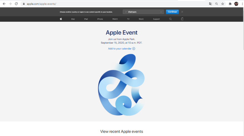 sự kiện ra mắt của apple sẽ được tổ chức vào ngày 15 tháng 9