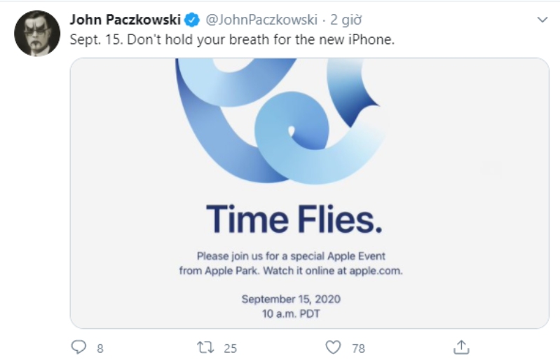 thông tin vê sự kiện ra mắt của apple