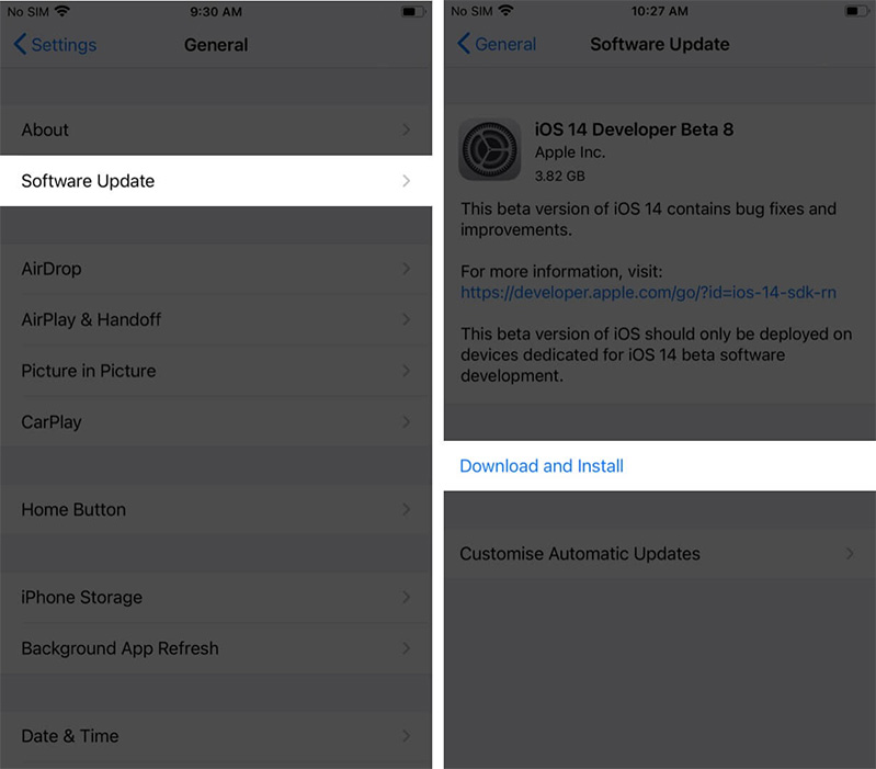 Cập nhật phần mềm iOS mới nhất